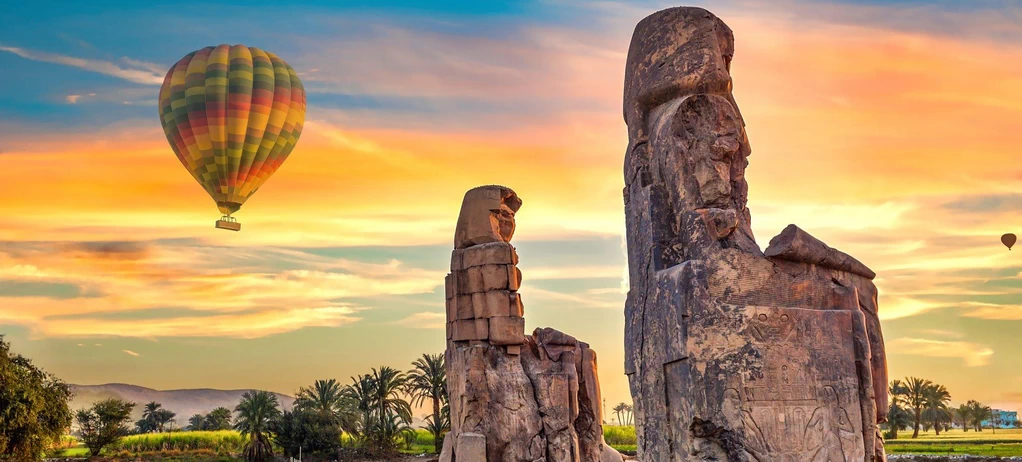  Colossi of Memnon Luxor Hot Air Balloon